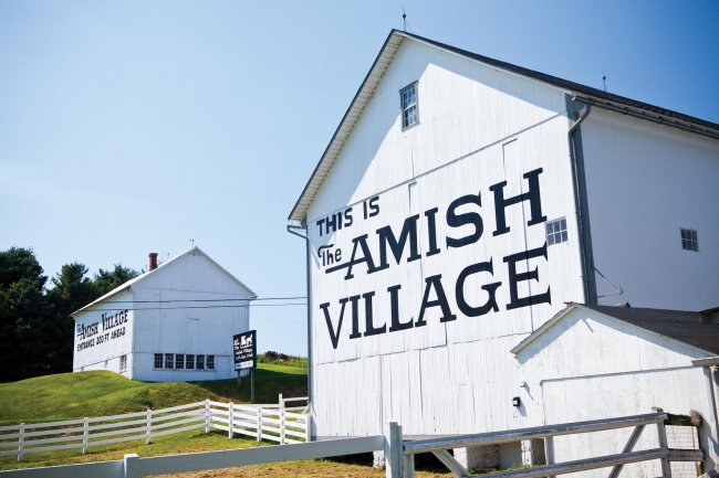 Amish Village barn and home